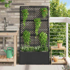 Plantenstandaard metaal zwart 70x30x135 cm