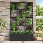 Plantenstandaard zwart 105x30x170 cm metaal