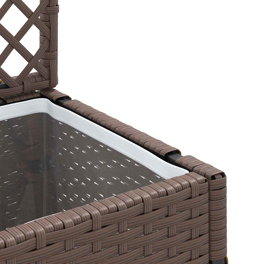Tuin Trellis Planter Bruin 35 x 30 x 135 cm Metaal
