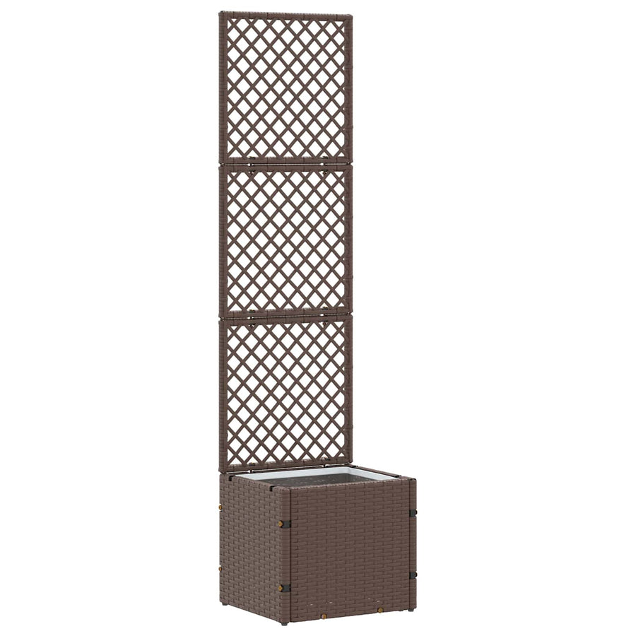 Tuin Trellis Planter Bruin 35 x 30 x 135 cm Metaal