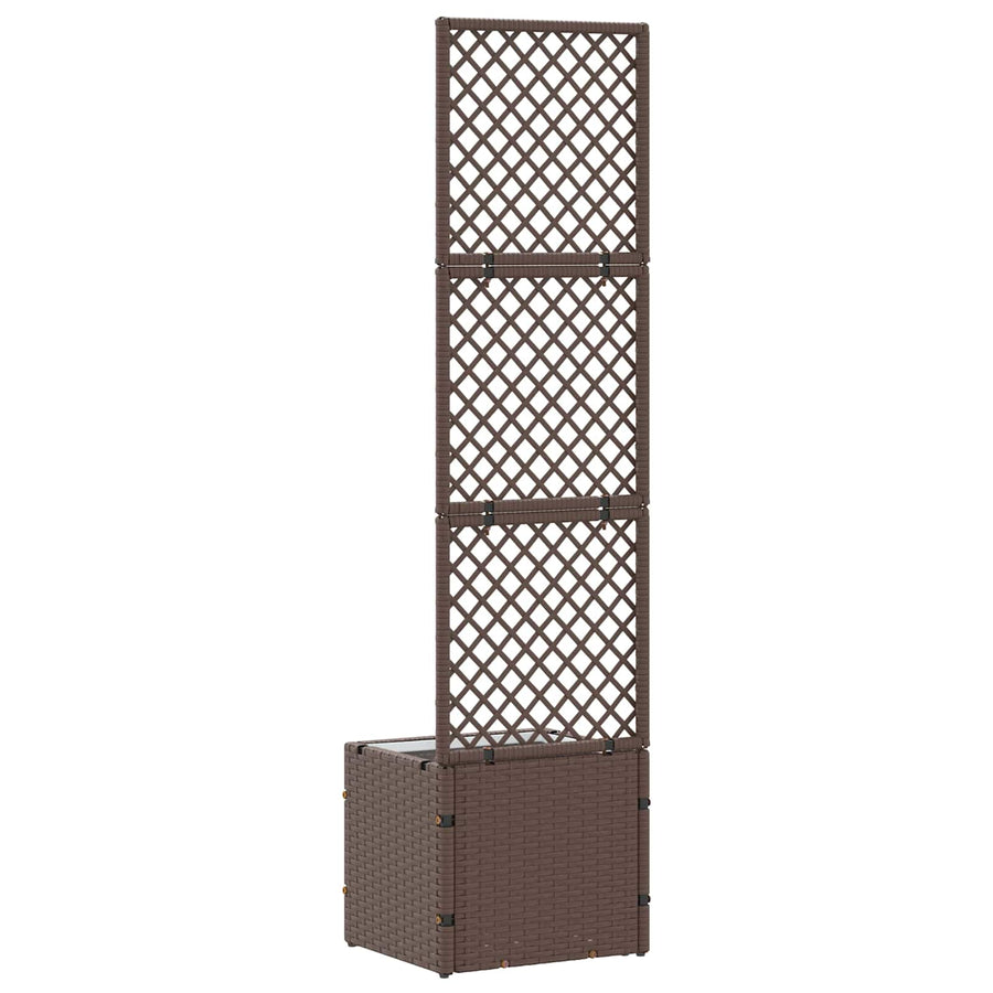 Tuin Trellis Planter Bruin 35 x 30 x 135 cm Metaal