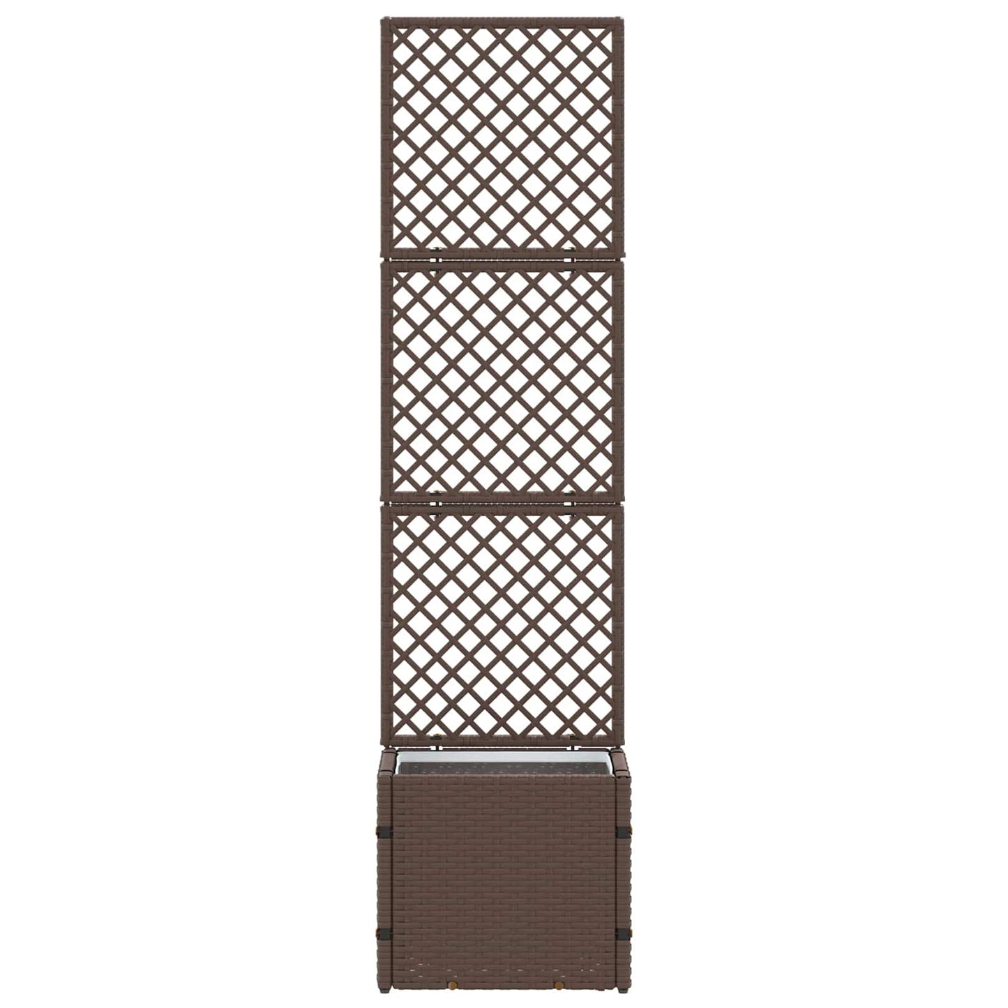 Tuin Trellis Planter Bruin 35 x 30 x 135 cm Metaal