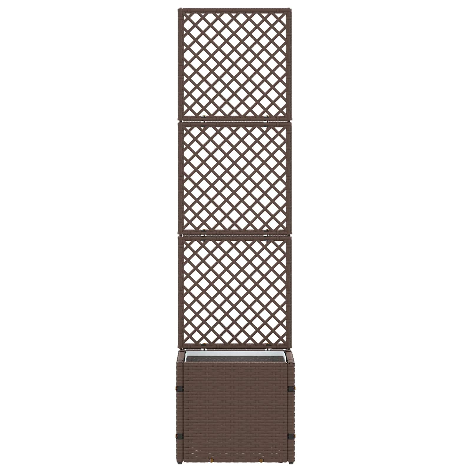 Tuin Trellis Planter Bruin 35 x 30 x 135 cm Metaal