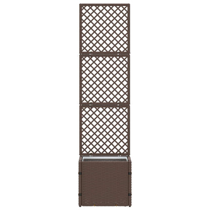 Tuin Trellis Planter Bruin 35 x 30 x 135 cm Metaal
