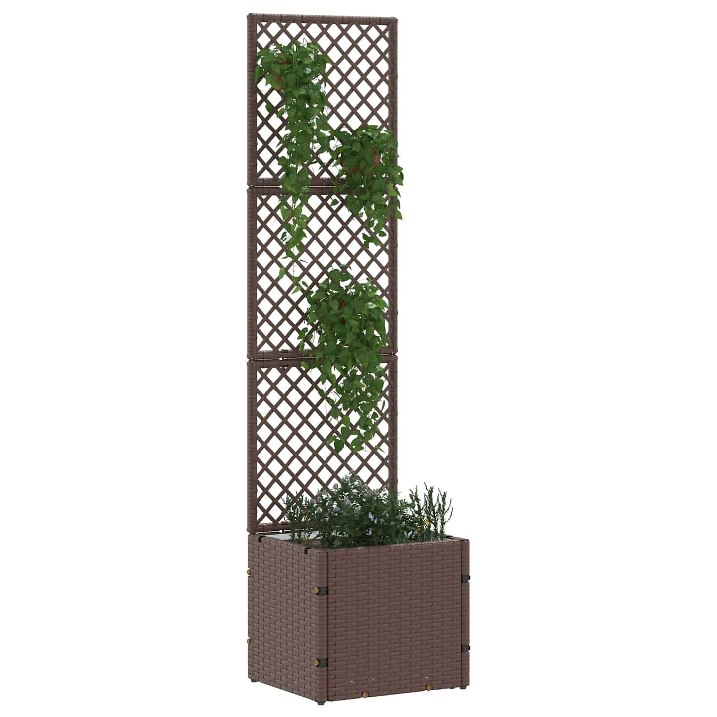 Tuin Trellis Planter Bruin 35 x 30 x 135 cm Metaal