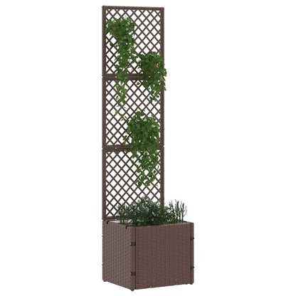 Tuin Trellis Planter Bruin 35 x 30 x 135 cm Metaal