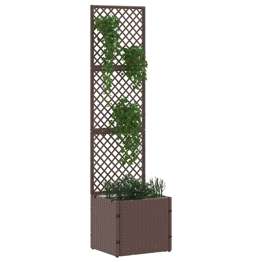 Tuin Trellis Planter Bruin 35 x 30 x 135 cm Metaal