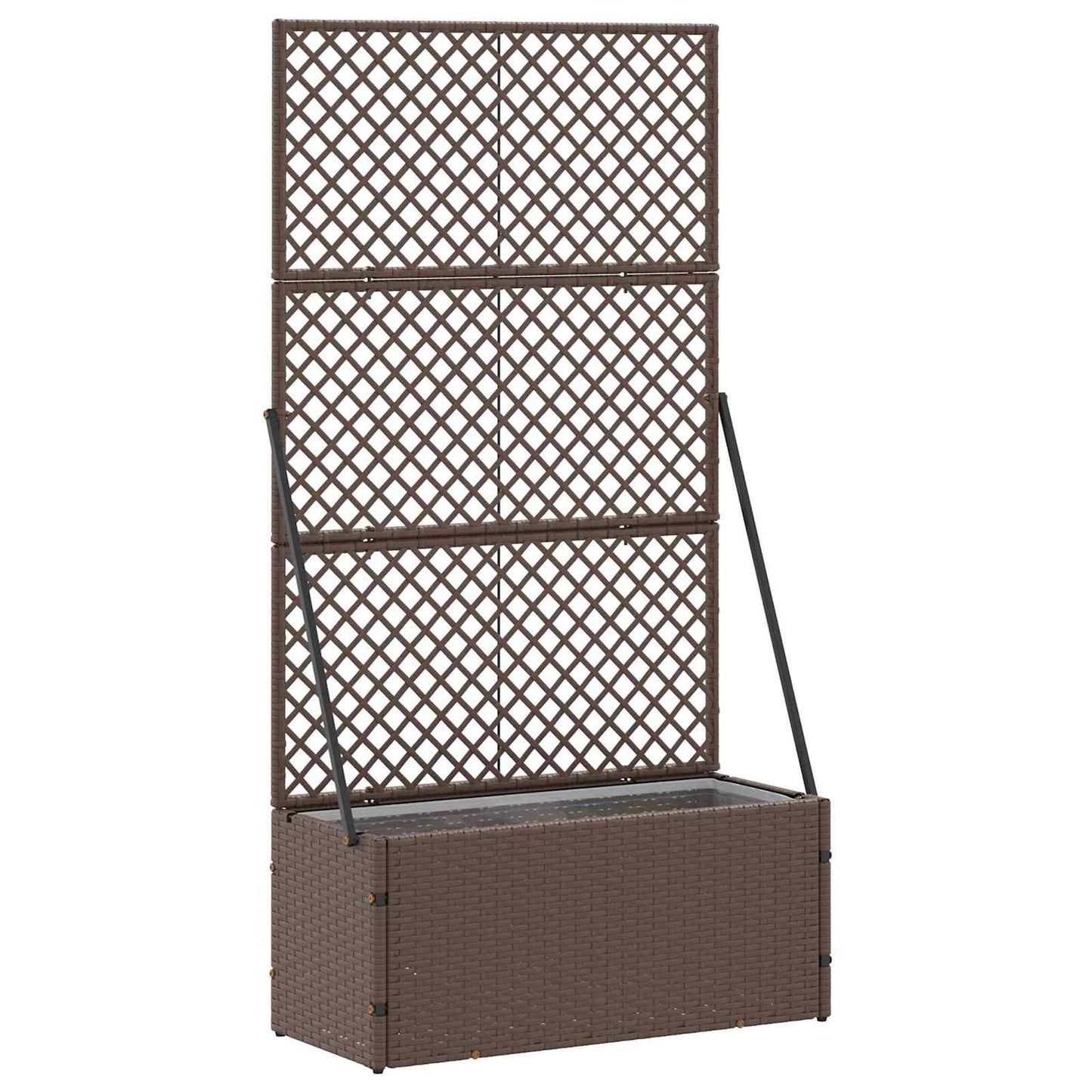 Tuin Trellis Planter Bruin 70 x 30 x 135 cm Metaal