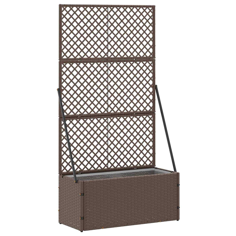 Tuin Trellis Planter Bruin 70 x 30 x 135 cm Metaal