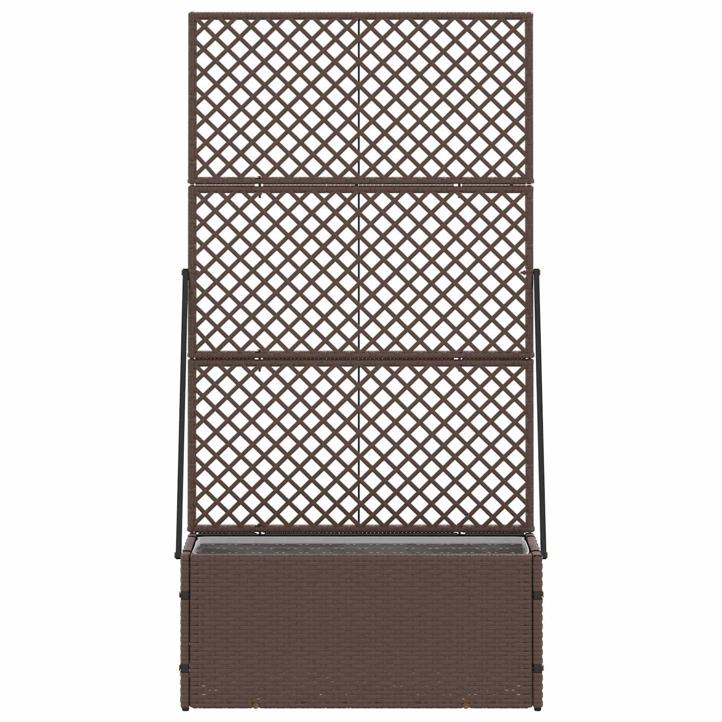 Tuin Trellis Planter Bruin 70 x 30 x 135 cm Metaal
