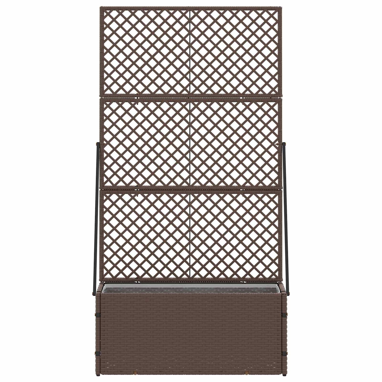 Tuin Trellis Planter Bruin 70 x 30 x 135 cm Metaal