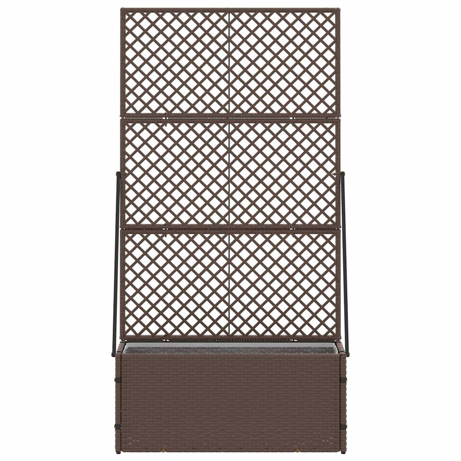 Tuin Trellis Planter Bruin 70 x 30 x 135 cm Metaal
