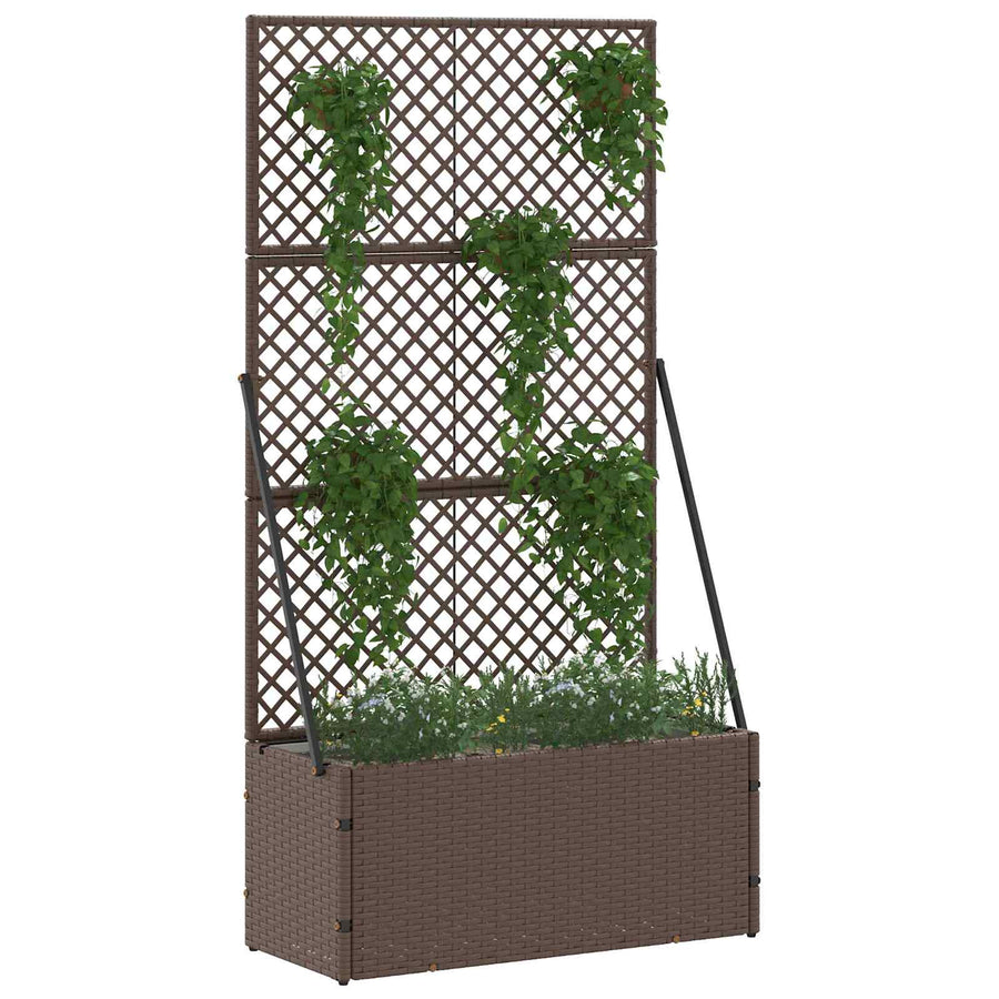 Tuin Trellis Planter Bruin 70 x 30 x 135 cm Metaal