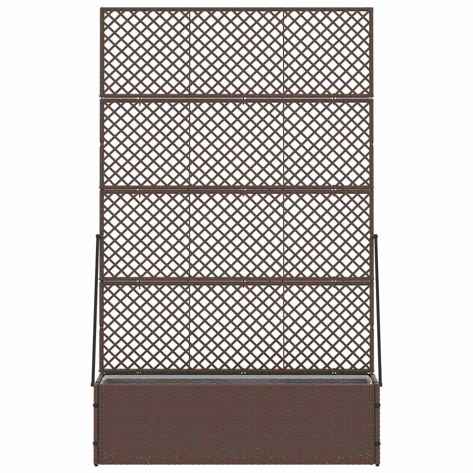 Tuin Trellis Planter Bruin 105 x 30 x 170 cm Metaal