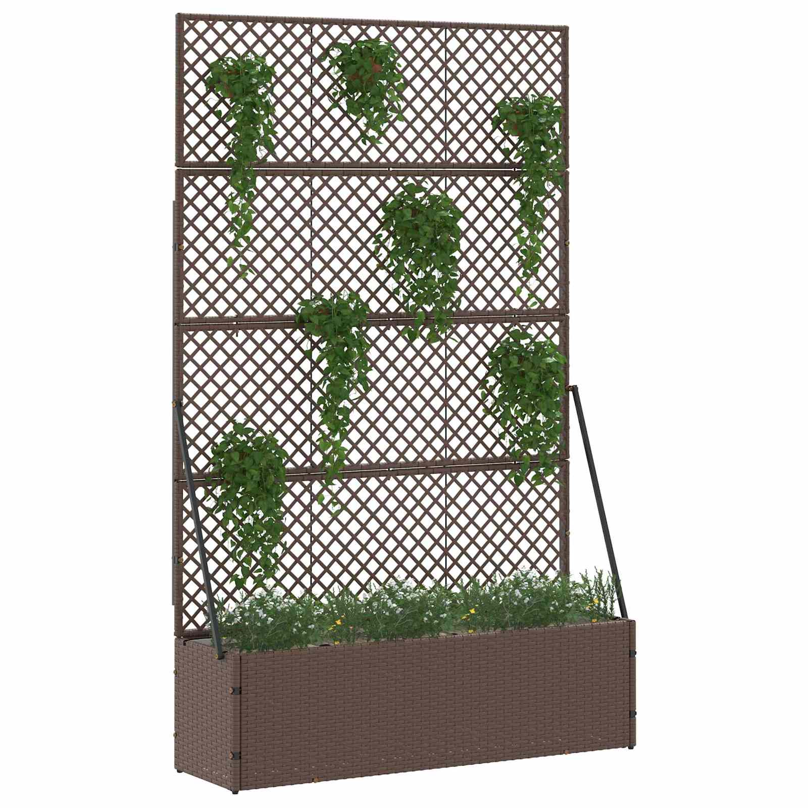 Tuin Trellis Planter Bruin 105 x 30 x 170 cm Metaal
