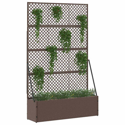 Tuin Trellis Planter Bruin 105 x 30 x 170 cm Metaal
