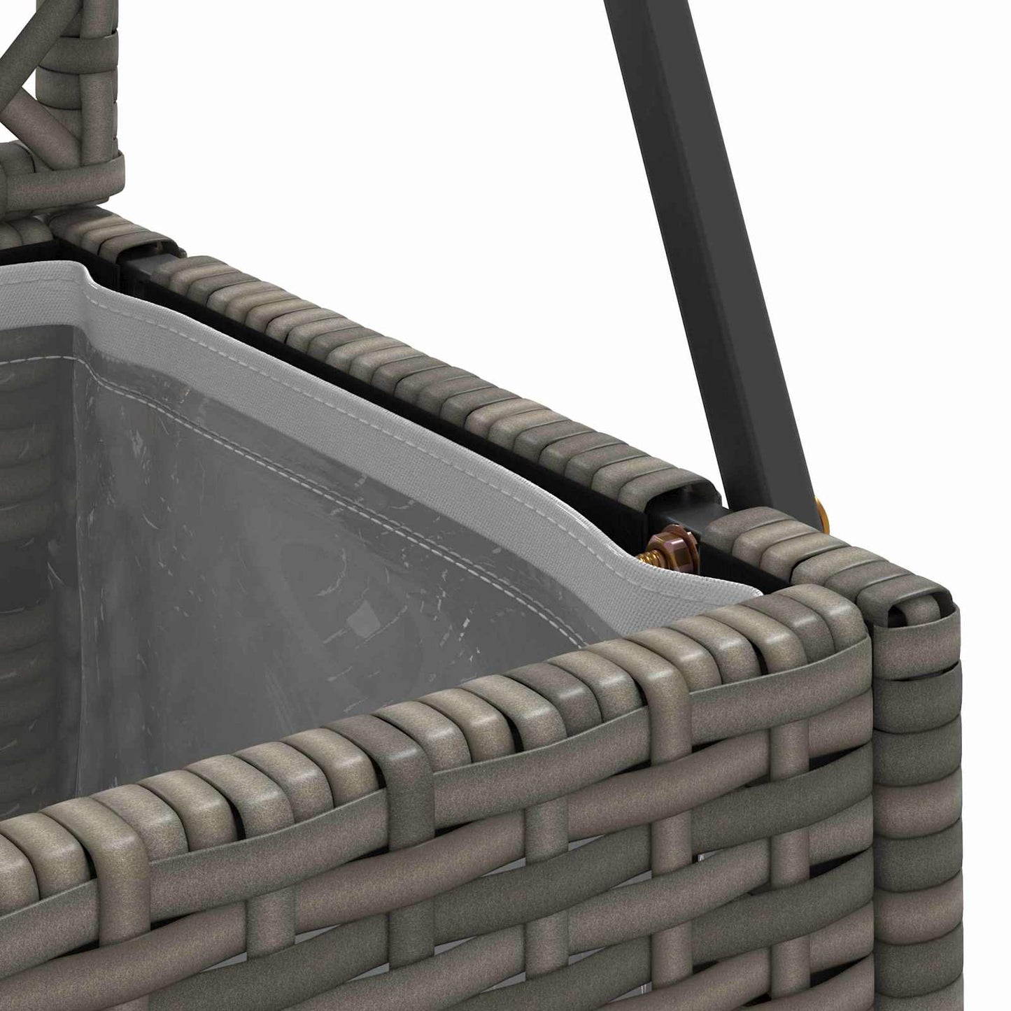 Tuin Trellis Planter Grijs 105 x 30 x 170 cm Metaal