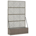 Tuin Trellis Planter Grijs 105 x 30 x 170 cm Metaal