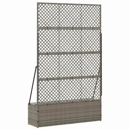 Tuin Trellis Planter Grijs 105 x 30 x 170 cm Metaal
