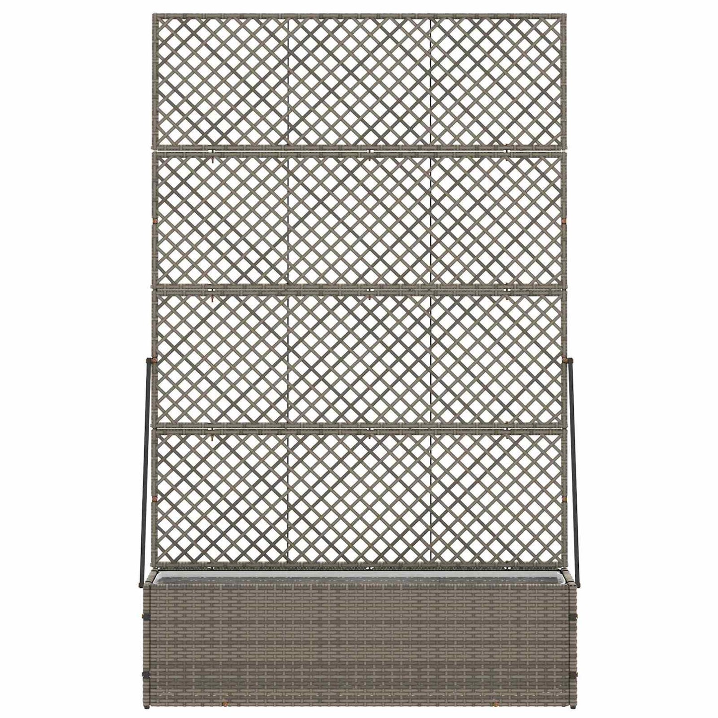 Tuin Trellis Planter Grijs 105 x 30 x 170 cm Metaal