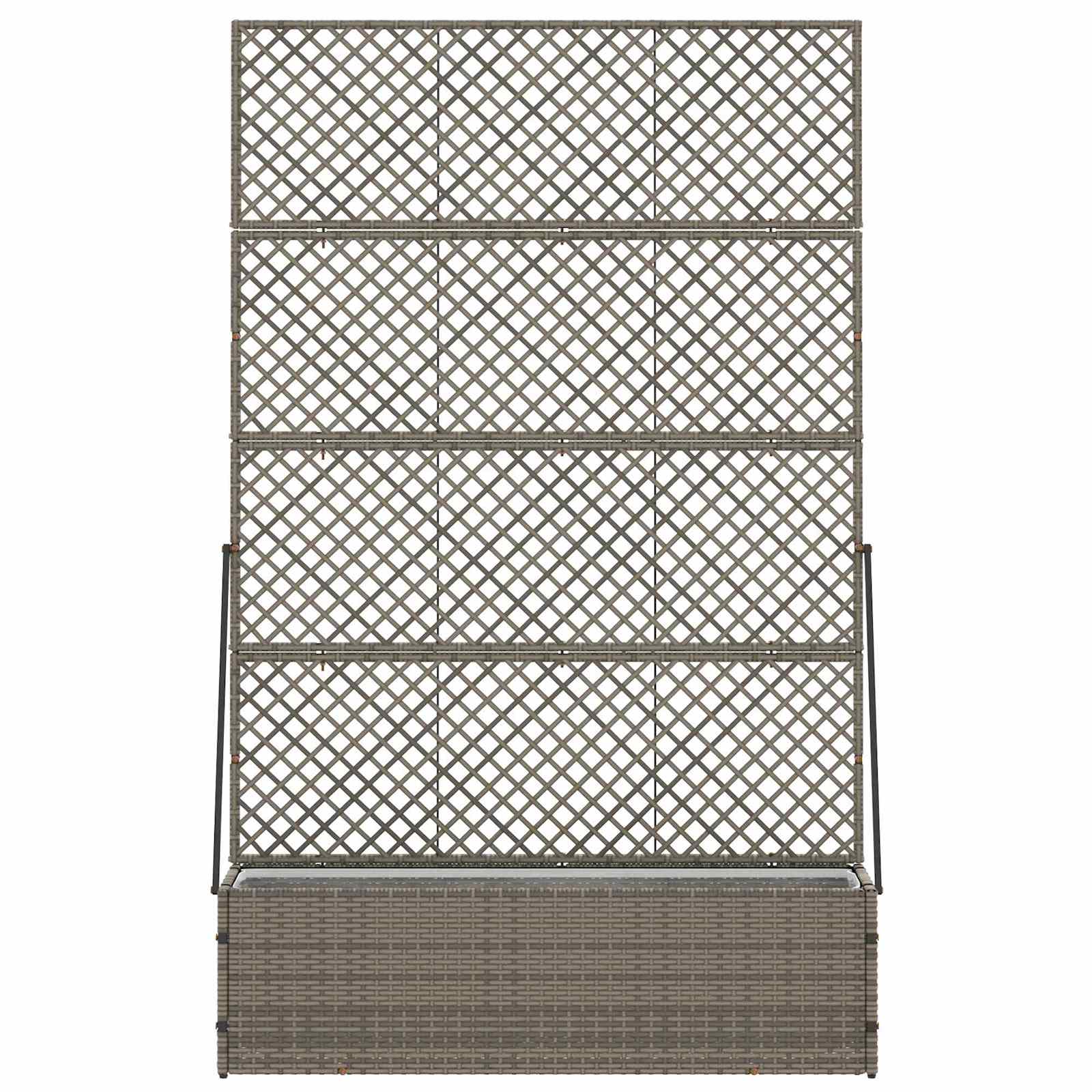 Tuin Trellis Planter Grijs 105 x 30 x 170 cm Metaal
