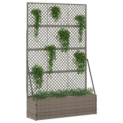 Tuin Trellis Planter Grijs 105 x 30 x 170 cm Metaal