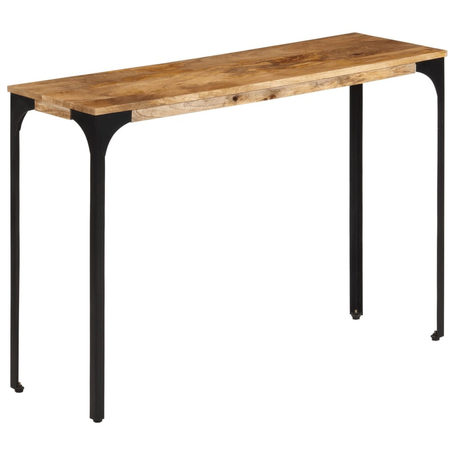 Wandtafel 110x35x76 cm massief mangohout en ijzer bruin