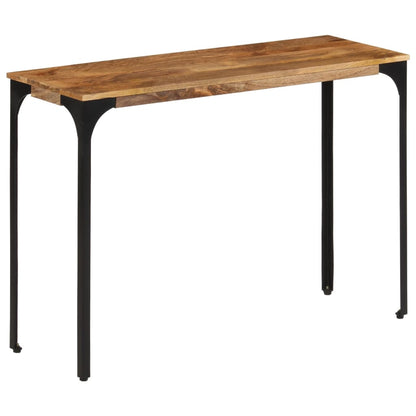 Wandtafel 110x35x76 cm massief mangohout en ijzer bruin