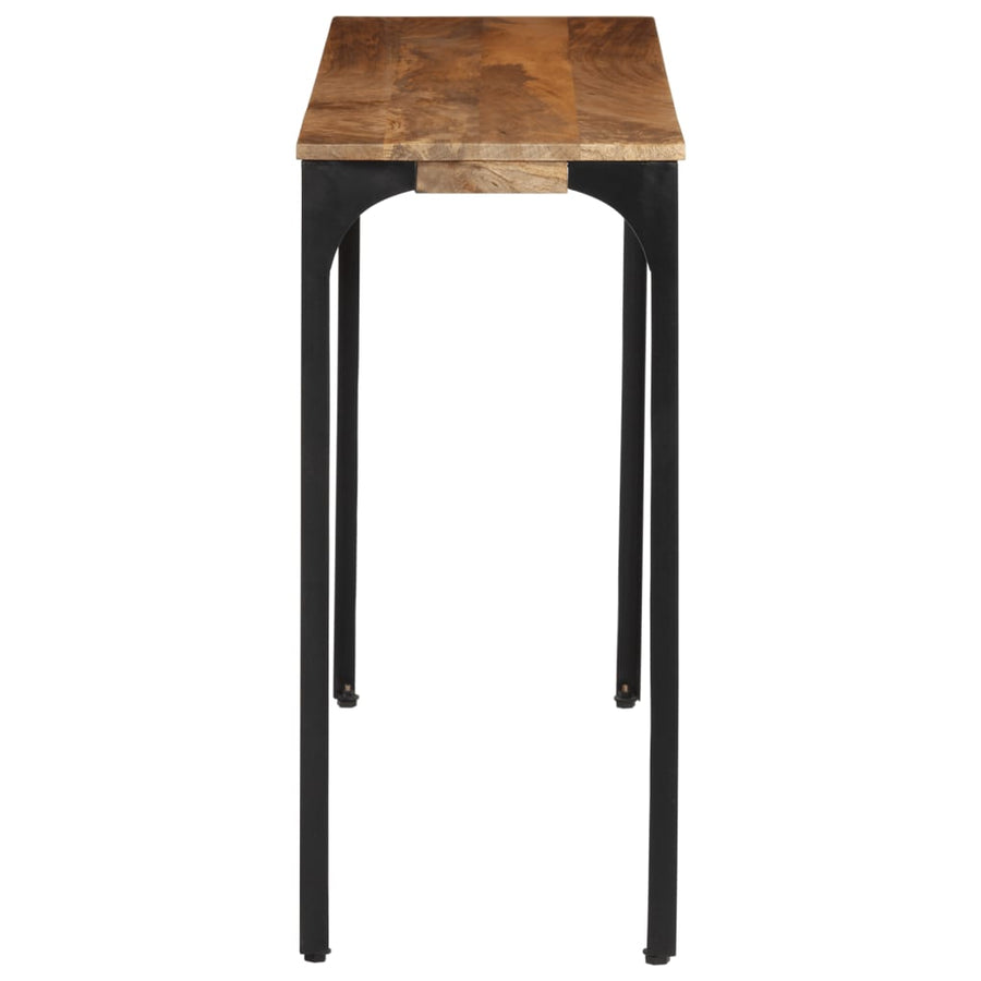 Wandtafel 110x35x76 cm massief mangohout en ijzer bruin