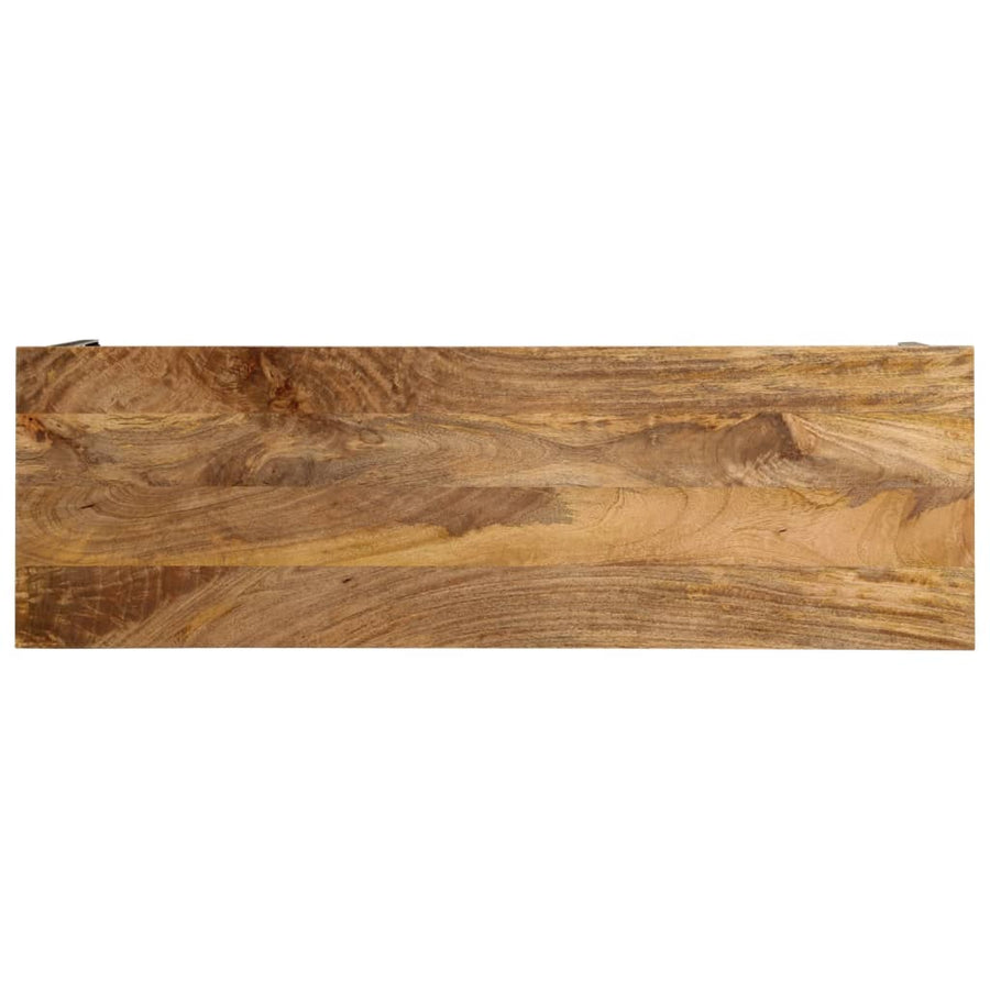 Wandtafel 110x35x76 cm massief mangohout en ijzer bruin