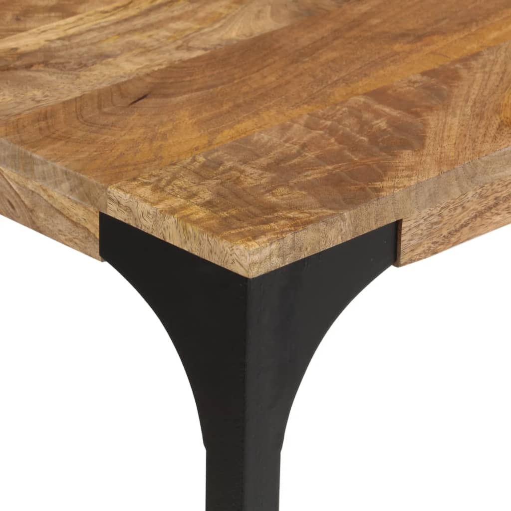 Wandtafel 110x35x76 cm massief mangohout en ijzer bruin