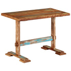 Dining table 110x55x78 cm solid reclaimed wood