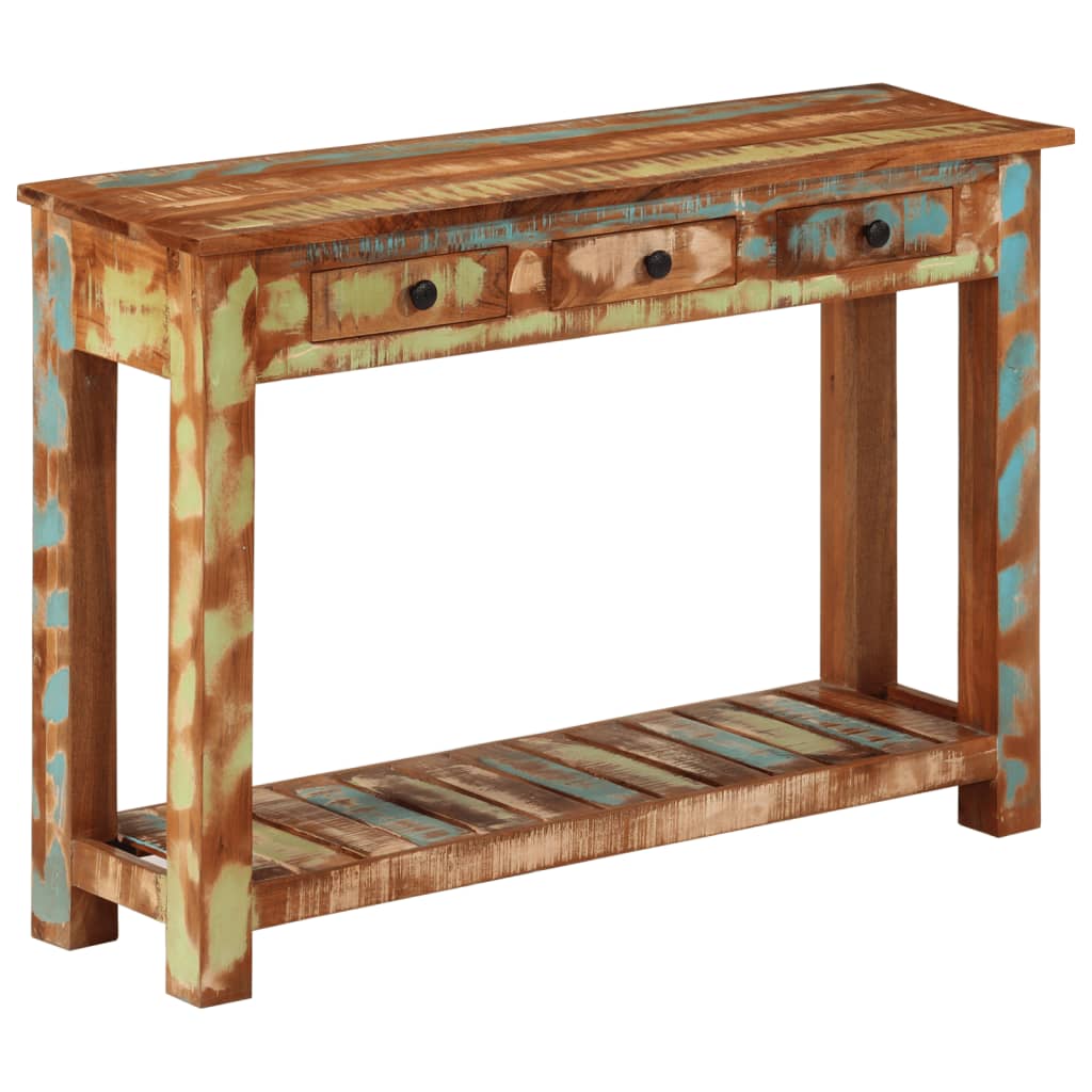 Wandtafel Massief Gerecycled Hout 110 x 30 x 76 cm
