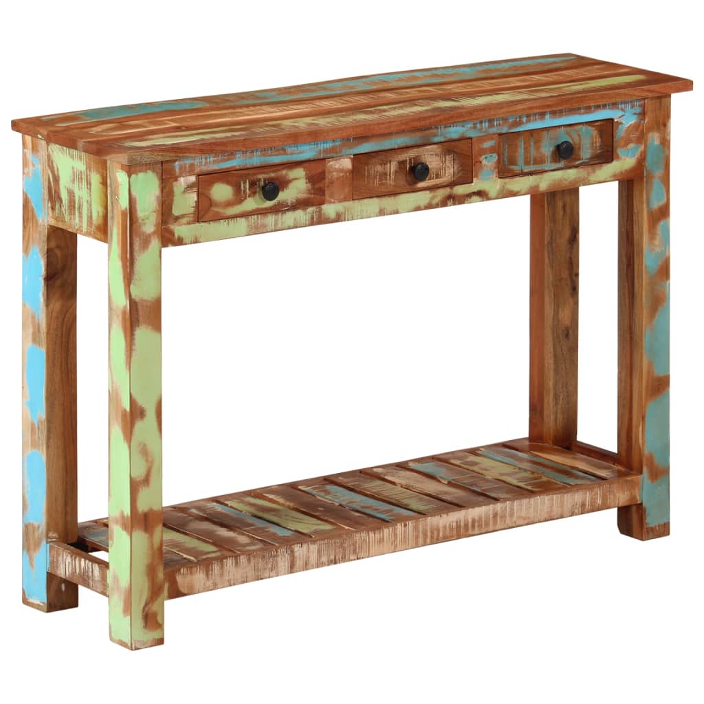 Wandtafel Massief Gerecycled Hout 110 x 30 x 76 cm