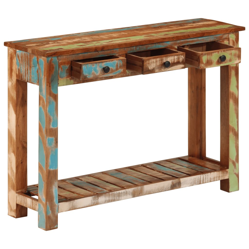 Wandtafel Massief Gerecycled Hout 110 x 30 x 76 cm