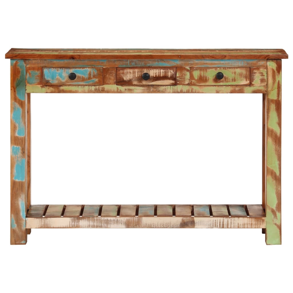 Wandtafel Massief Gerecycled Hout 110 x 30 x 76 cm