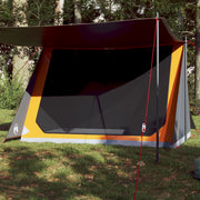 Tent 2-persoons waterdicht grijs oranje 214x161x120 cm