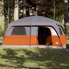 Family tent 8-person waterproof grey and orange