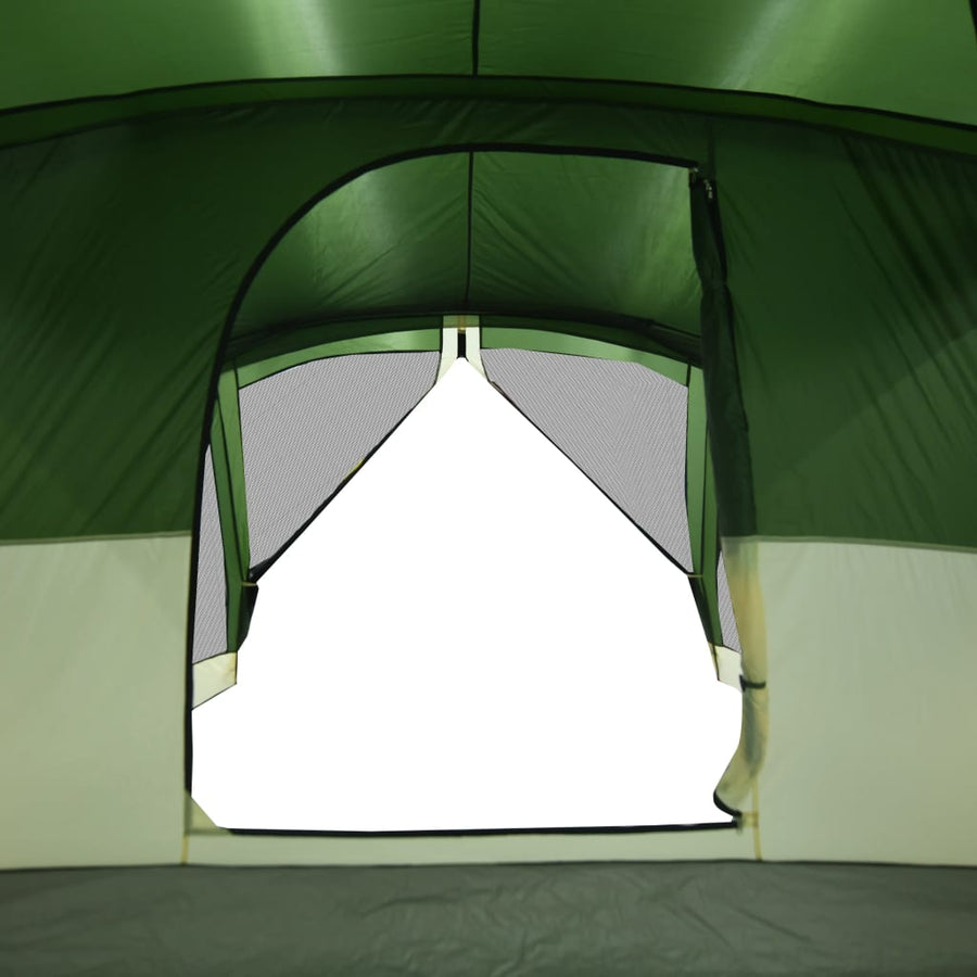 Tent met luifel 4-persoons waterdicht groen