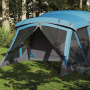 Tent 4-persoons met luifel 515x370x220 cm blauw