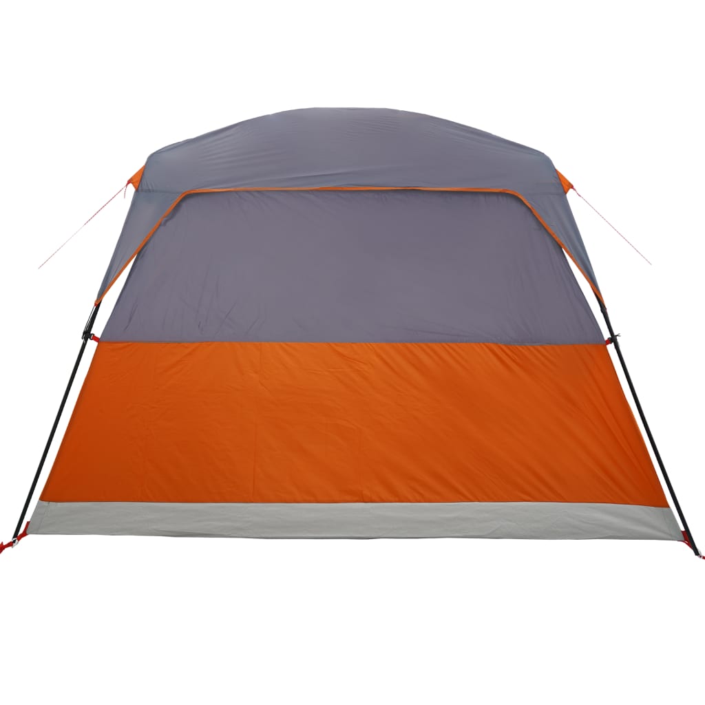 Tent 4-persoons waterdicht grijs en oranje