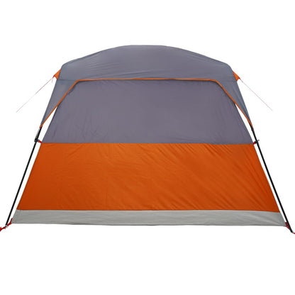 Tent 4-persoons waterdicht grijs en oranje