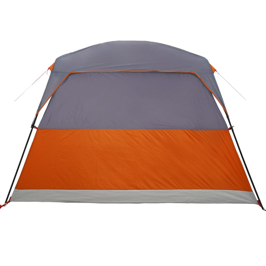 Tent 4-persoons waterdicht grijs en oranje
