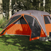 Gezinstent 6-persoons 305x400x205 cm waterdicht grijs oranje