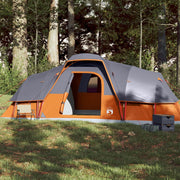 Koepeltent 11-persoons 560x292x190 cm waterdicht grijs oranje