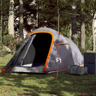 Tunnel tent 2-person waterproof grey and orange
