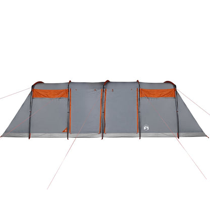 Tunneltent 8-persoons waterdicht grijs en oranje