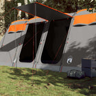 Tunnel tent 8-person waterproof grey and orange