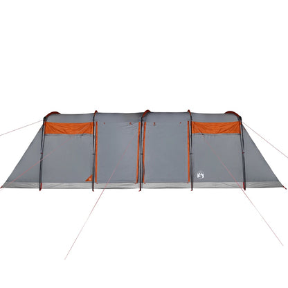 Tunneltent 10-persoons waterdicht grijs en oranje