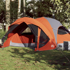Family tent 6-person waterproof grey and orange